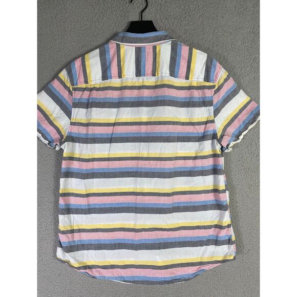 Original Penguin Heritage Slim Fit Striped Short Sleeve Button Shirt Men's Large - Picture 8 of 10